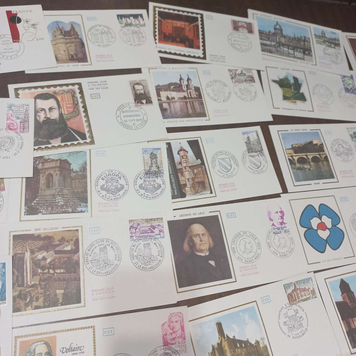 French First Day Covers - some beautiful thematics and includes the Sabine definitive Starting at R1