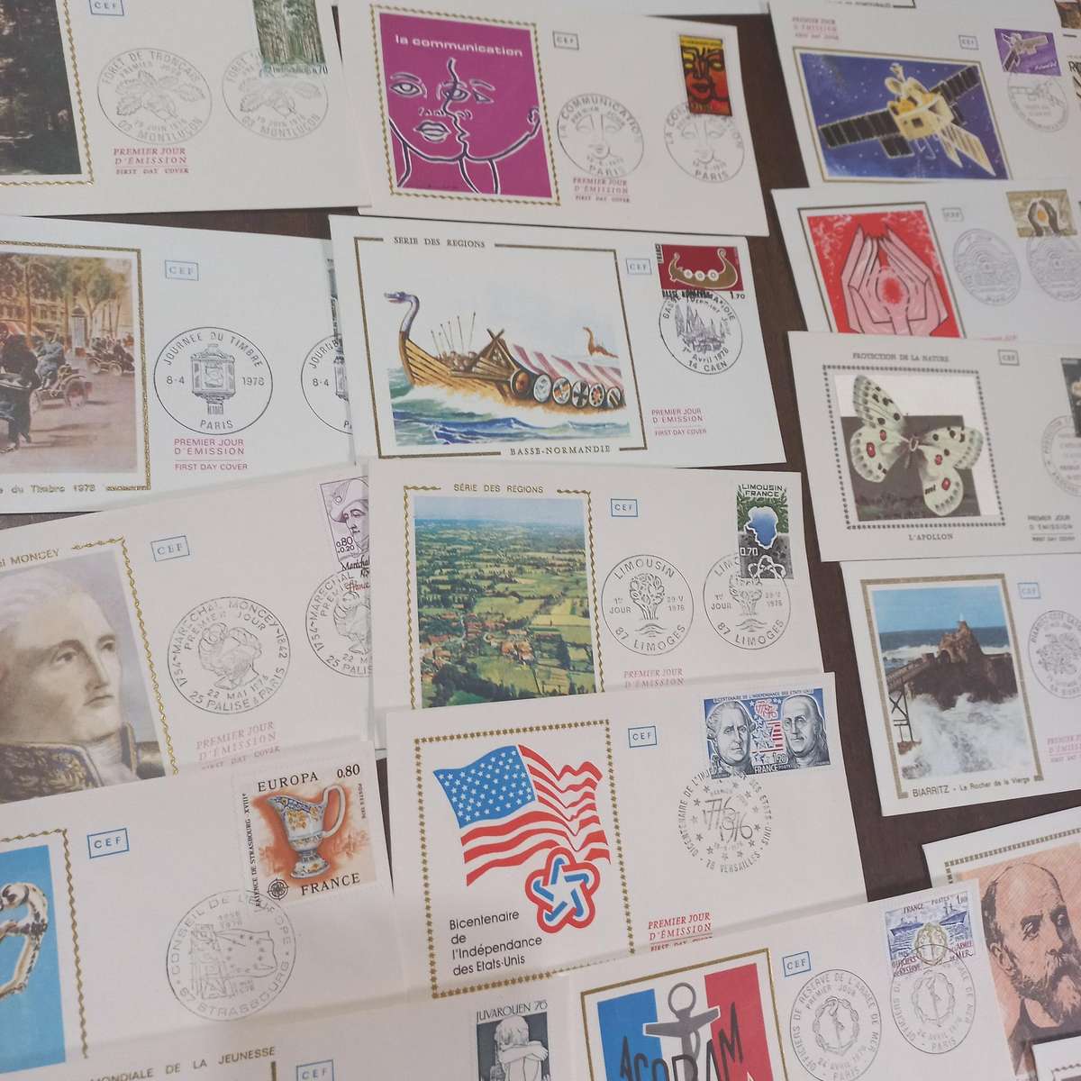 French First Day Covers - some beautiful thematics and includes the Sabine definitive Starting at R1