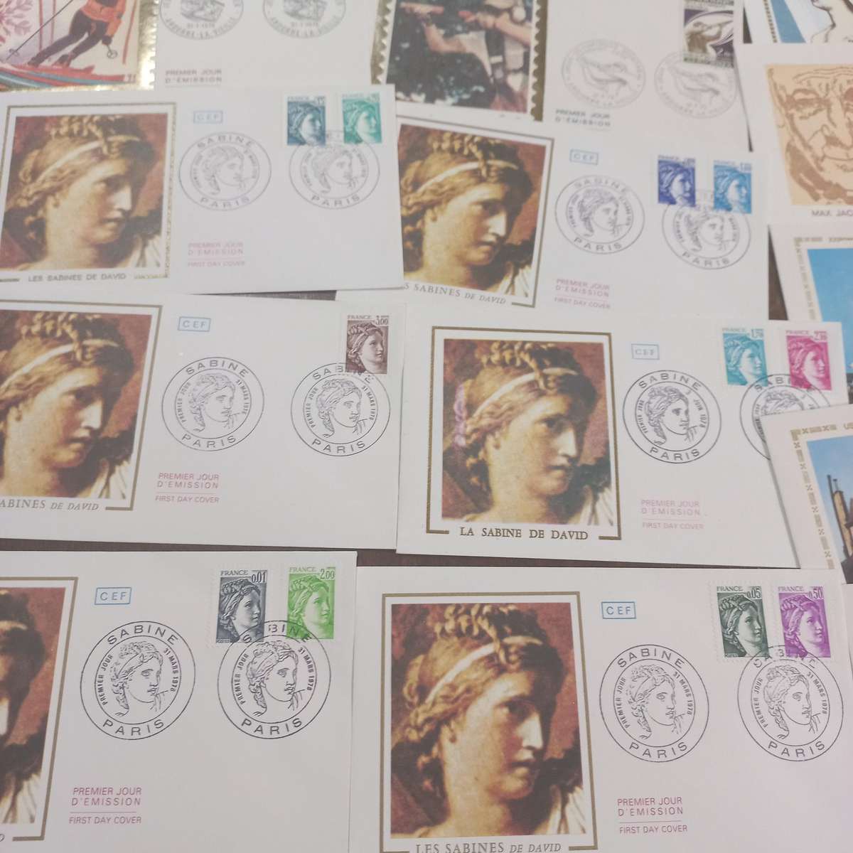French First Day Covers - some beautiful thematics and includes the Sabine definitive Starting at R1