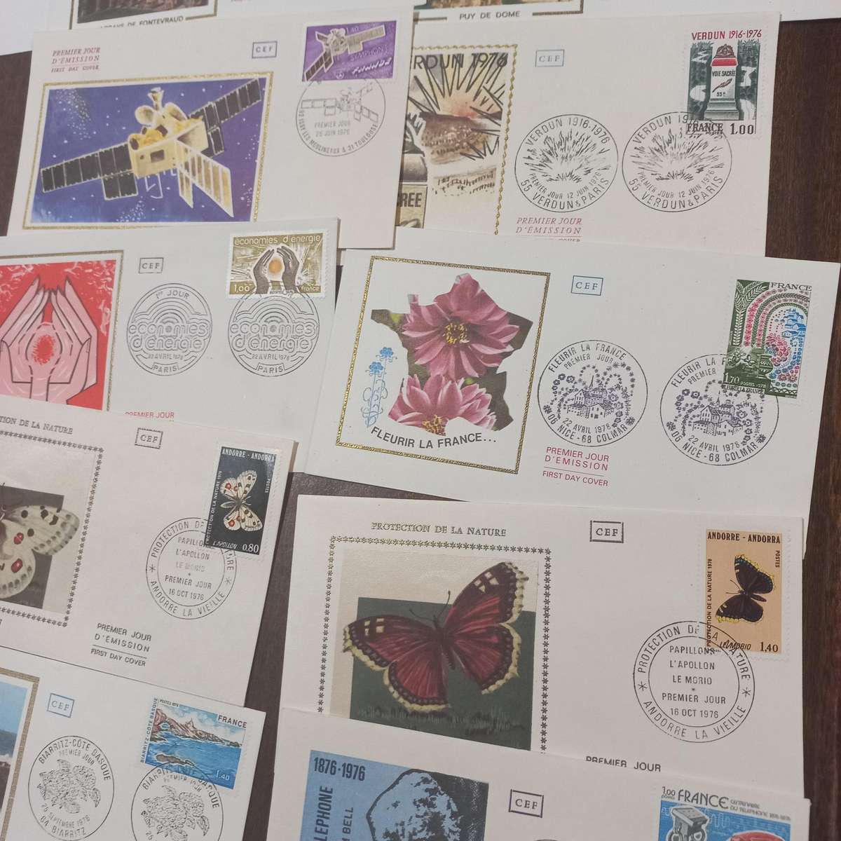 French First Day Covers - some beautiful thematics and includes the Sabine definitive Starting at R1