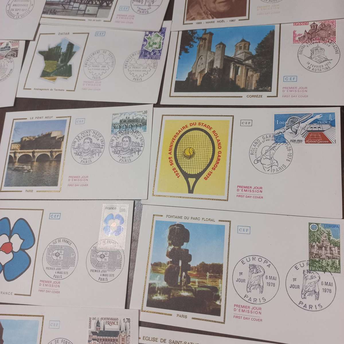 French First Day Covers - some beautiful thematics and includes the Sabine definitive Starting at R1