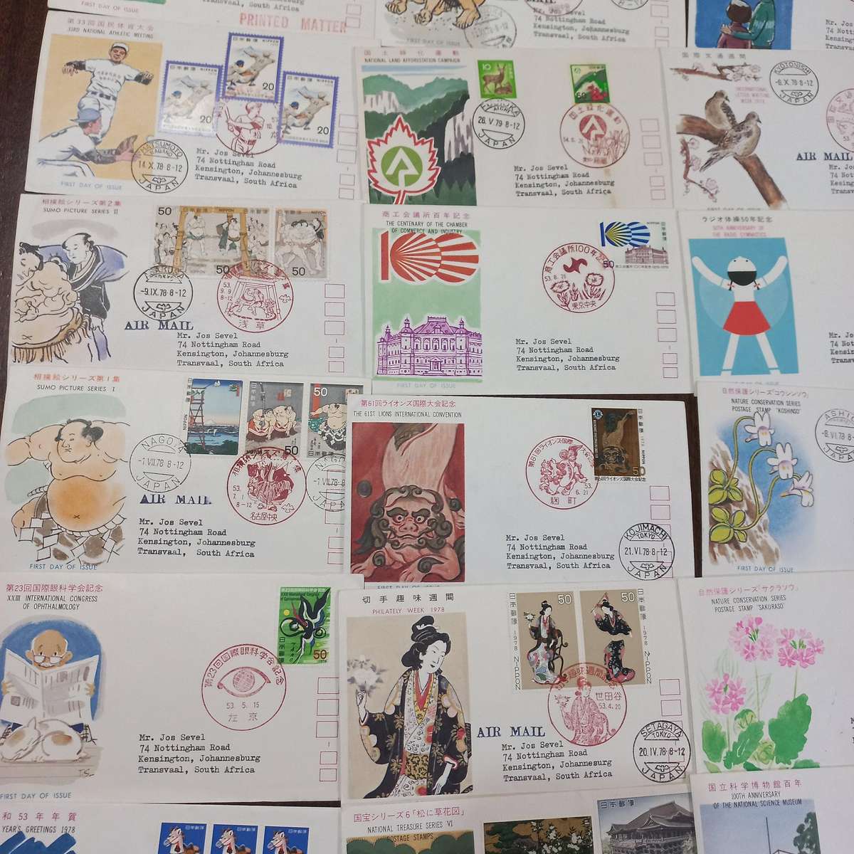 Japan - 100 Colourful and Thematic First Day Covers - Starting at R1