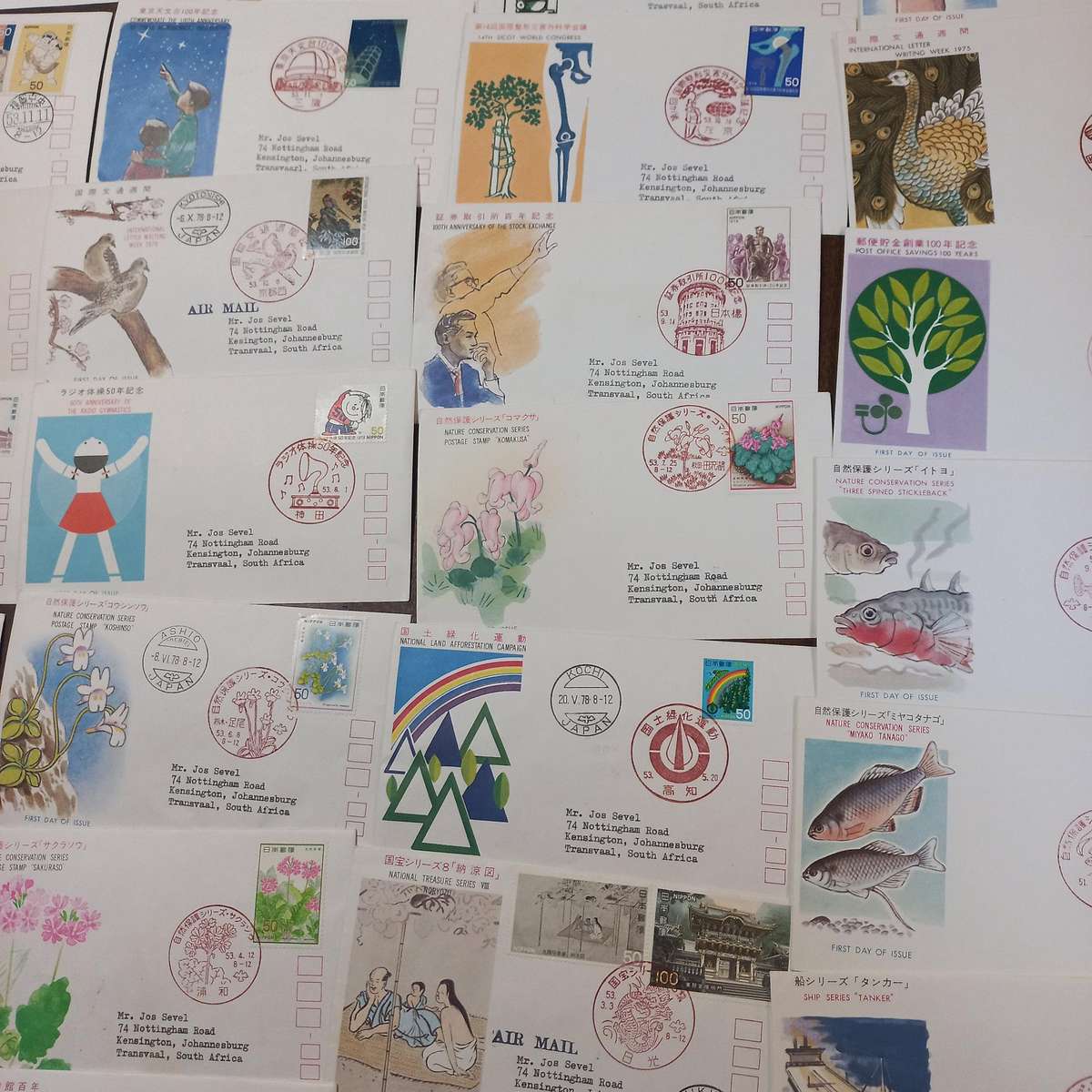Japan - 100 Colourful and Thematic First Day Covers - Starting at R1