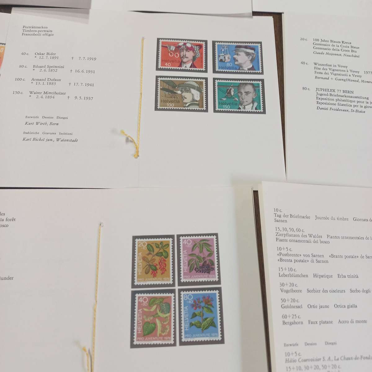 Switzerland Helvetia - 28 Mint sets from 1976 to 1978 in First Day Folders - Starting at R1