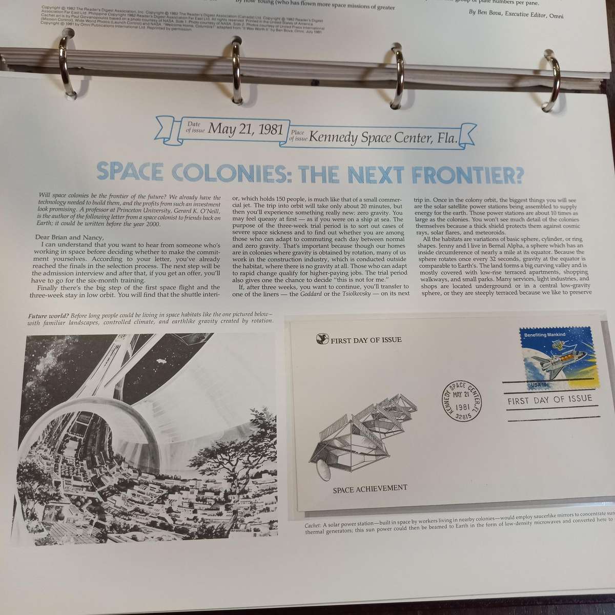 FOR PC4SOLUTION - United States Readers Digest FDC album of the 1970's