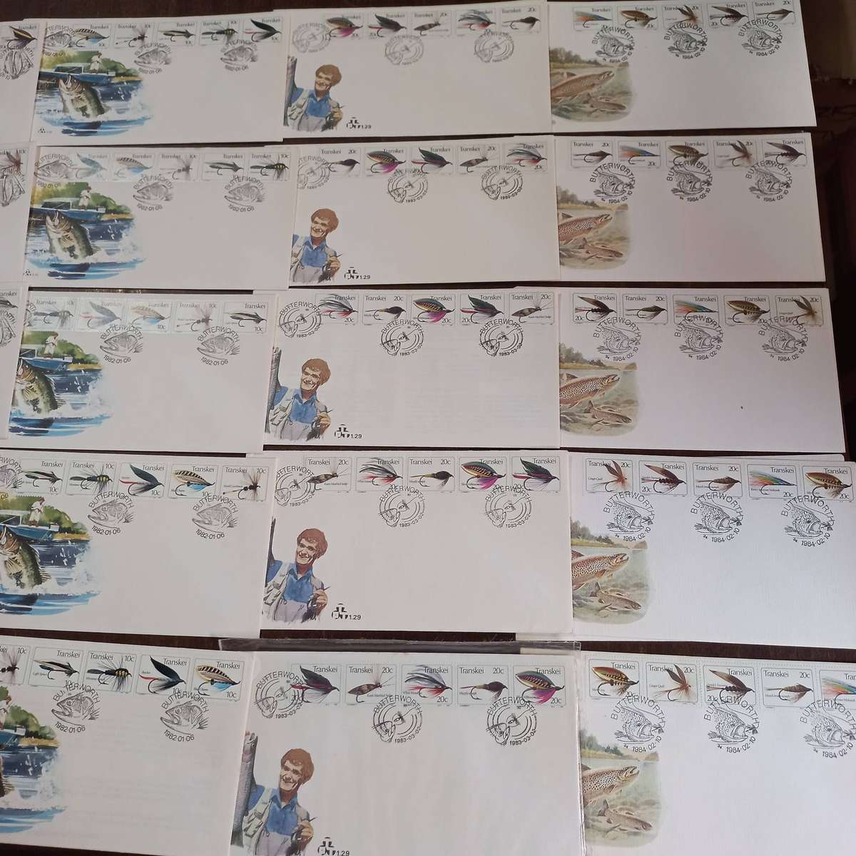Transkei - 1980 to 1984 - Fishing Flies Angling - First Day Covers - specially for Hertzros