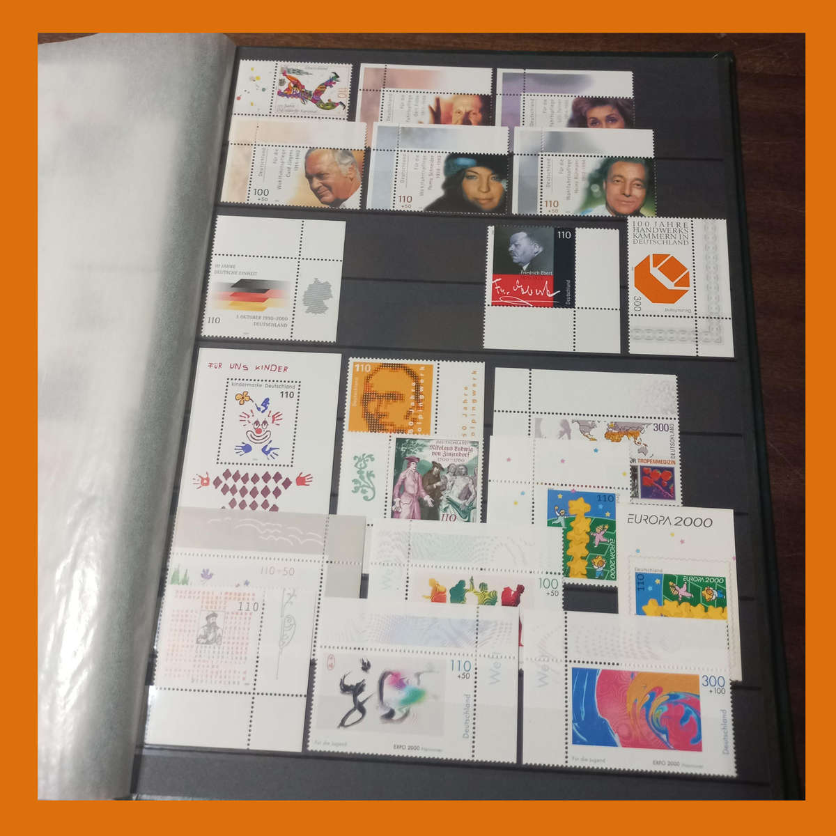 Germany Federal MINT 19902000 in Lighthouse Stock Book with Sixteen double sided Pages