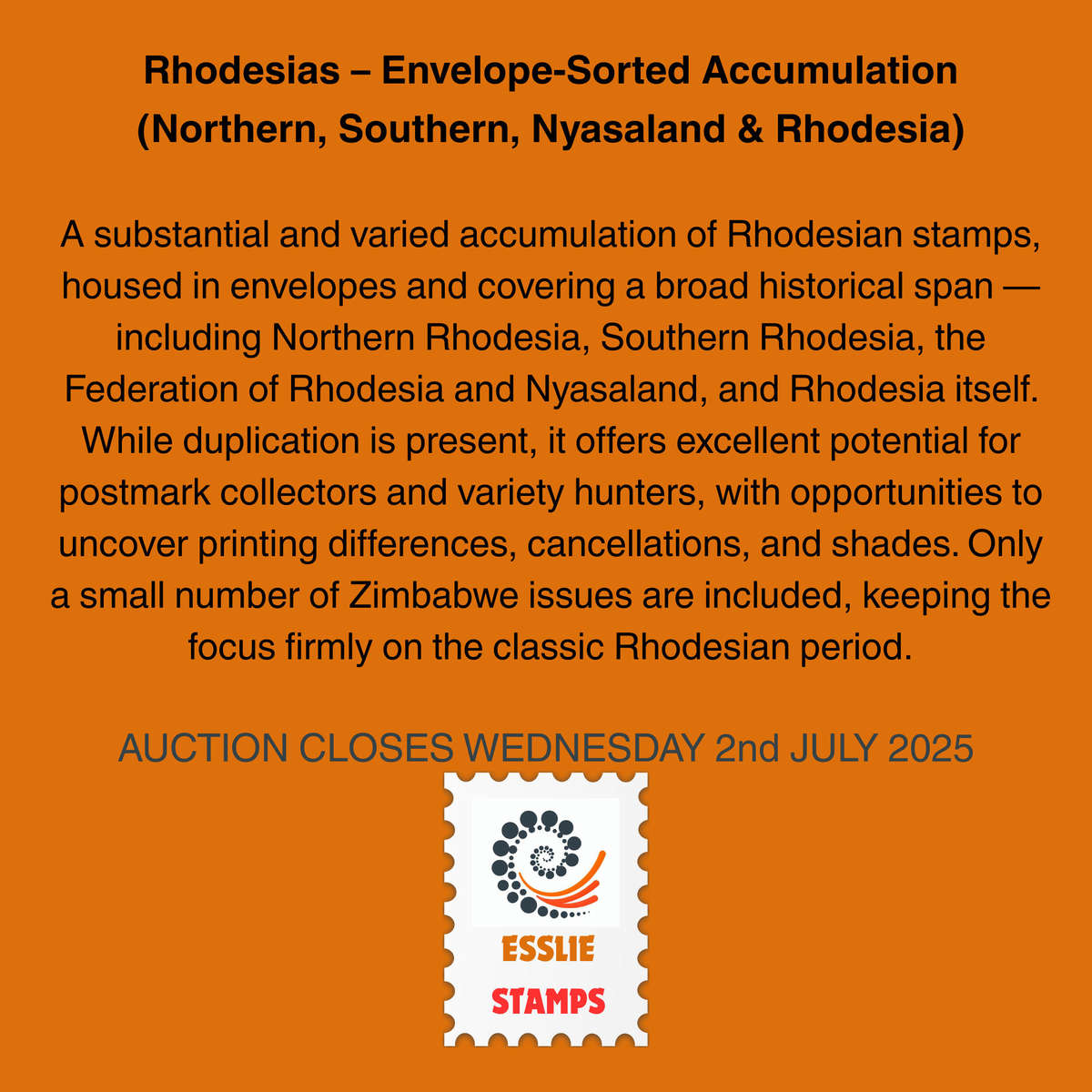 Rhodesia's  Envelope-Sorted Accumulation (Northern, Southern, Nyasaland & Rhodesia)