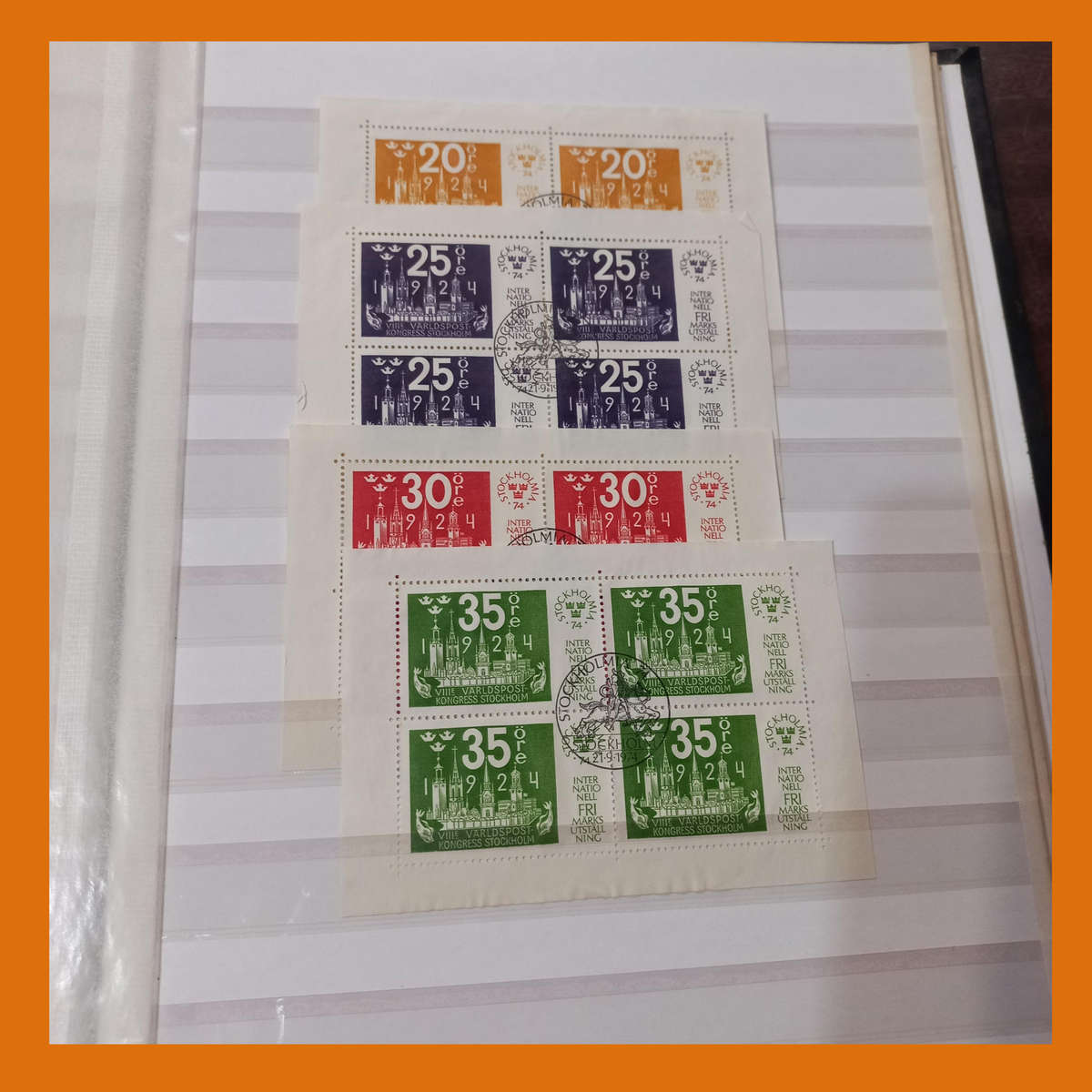 Sweden Imperial PRINZ 32 Page Stock Book  1972 to 2017