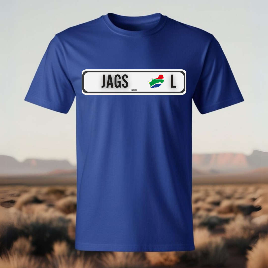 NUMBER PLATE - JAGS - Show your SA Roots - Unisex Crew Neck Tee