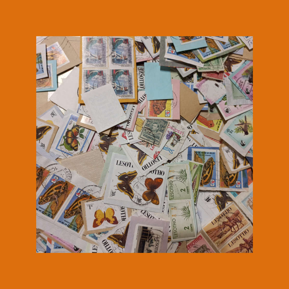 Lesotho & Basutoland  Thematic Wildlife Selection on Piece (Butterflies Prominent)