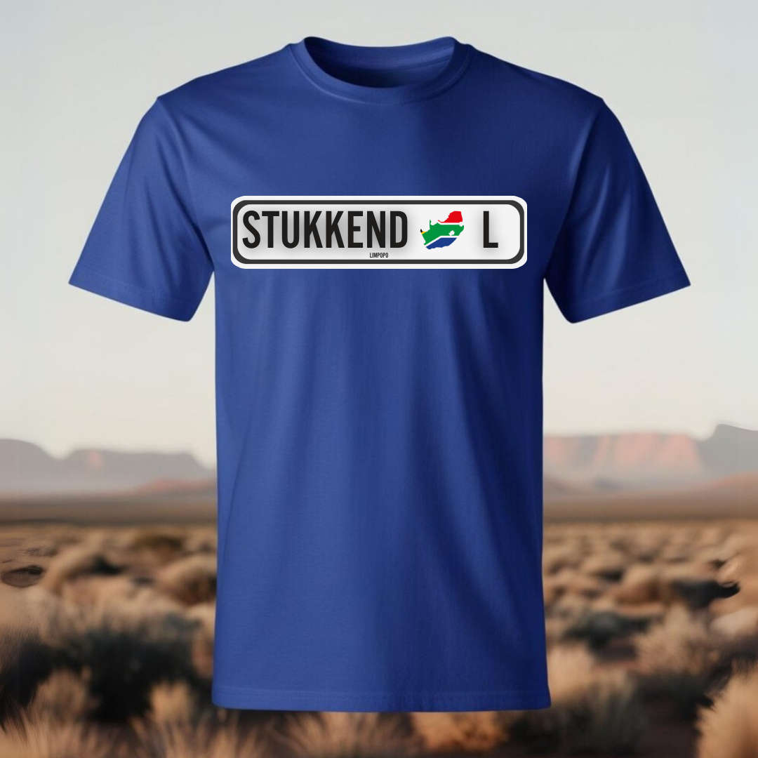NUMBER PLATE - STUKKEND - Show your SA Roots - Unisex Crew Neck Tee