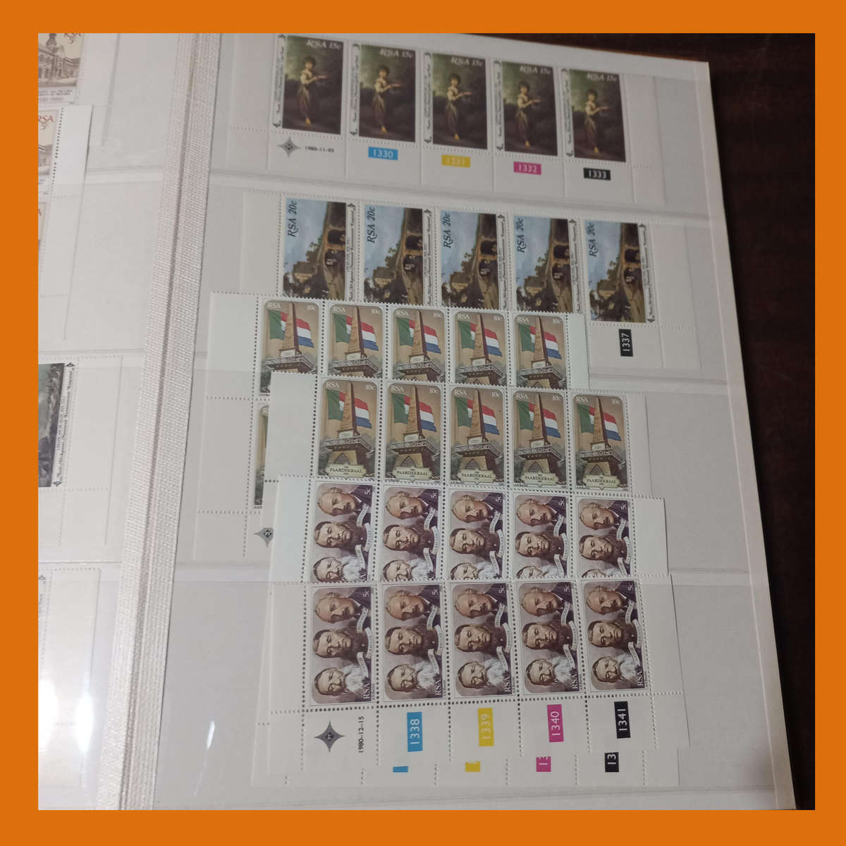 South Africa Republic Control Blocks  3 Stock Book Albums (1980s to 1995)