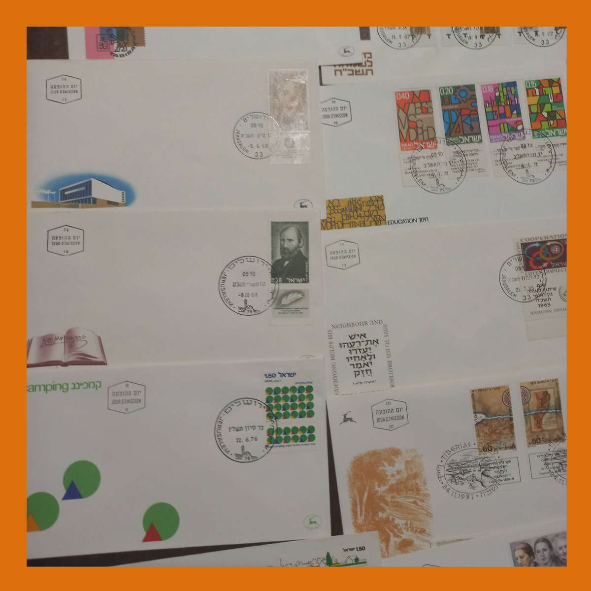 Israel First Day Covers More Than 70 Mainly 1960s Total Weight 600g