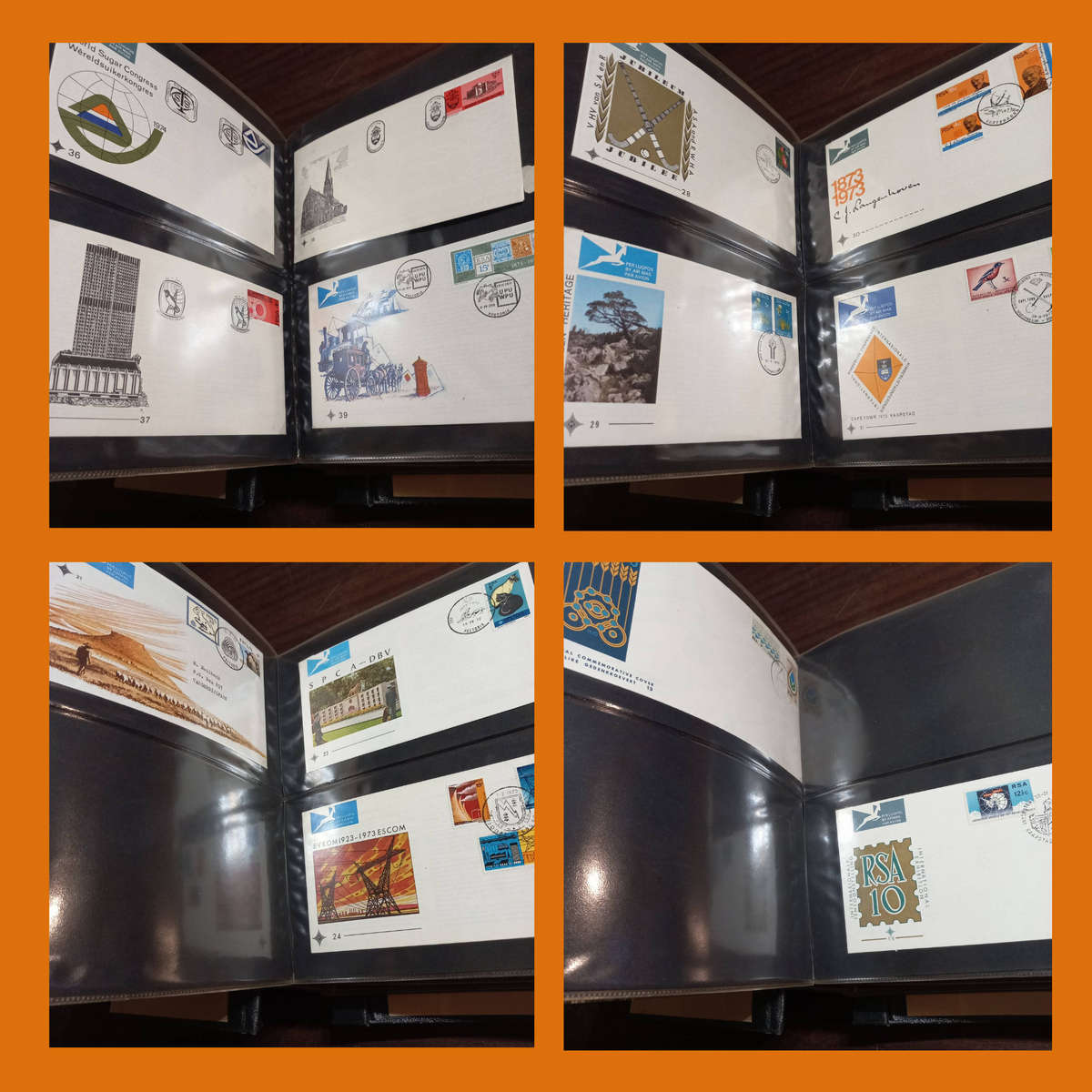 South Africa & Homelands First Day Covers  2 Albums (19661985) with Date Stamp Cards  6.1kg