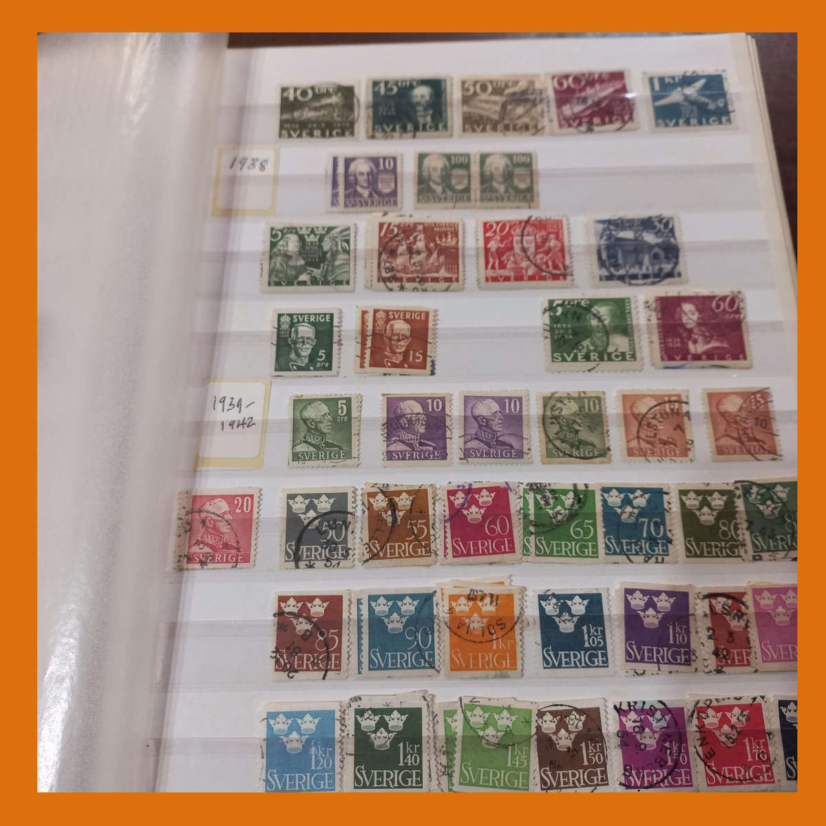 Sweden Imperial PRINZ 32 Page Stock Book  1972 to 2017