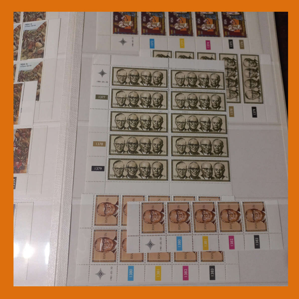 South Africa Republic Control Blocks  3 Stock Book Albums (1980s to 1995)