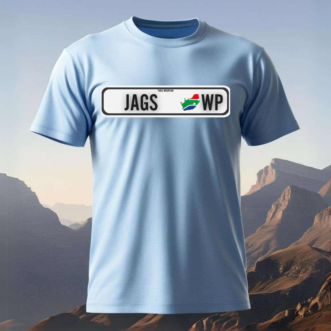 NUMBER PLATE - JAGS - Show your SA Roots - Unisex Crew Neck Tee