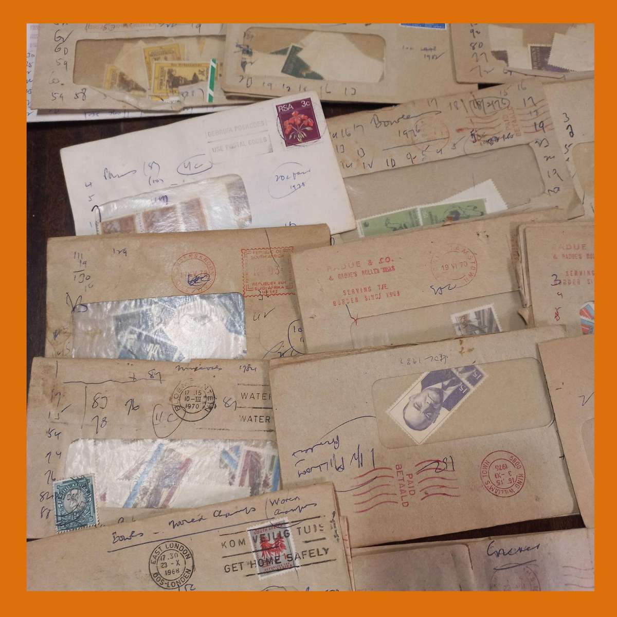 South Africa  Republic & Union Era Stamp Accumulation in Envelopes