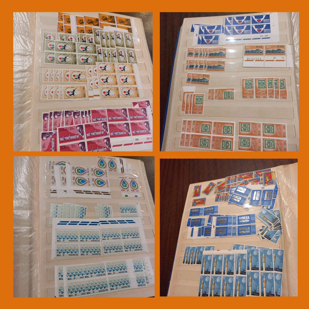 South Africa Republic Dealers Stock Book with Blocks and Sets Commemoratives from 1961 to 1972