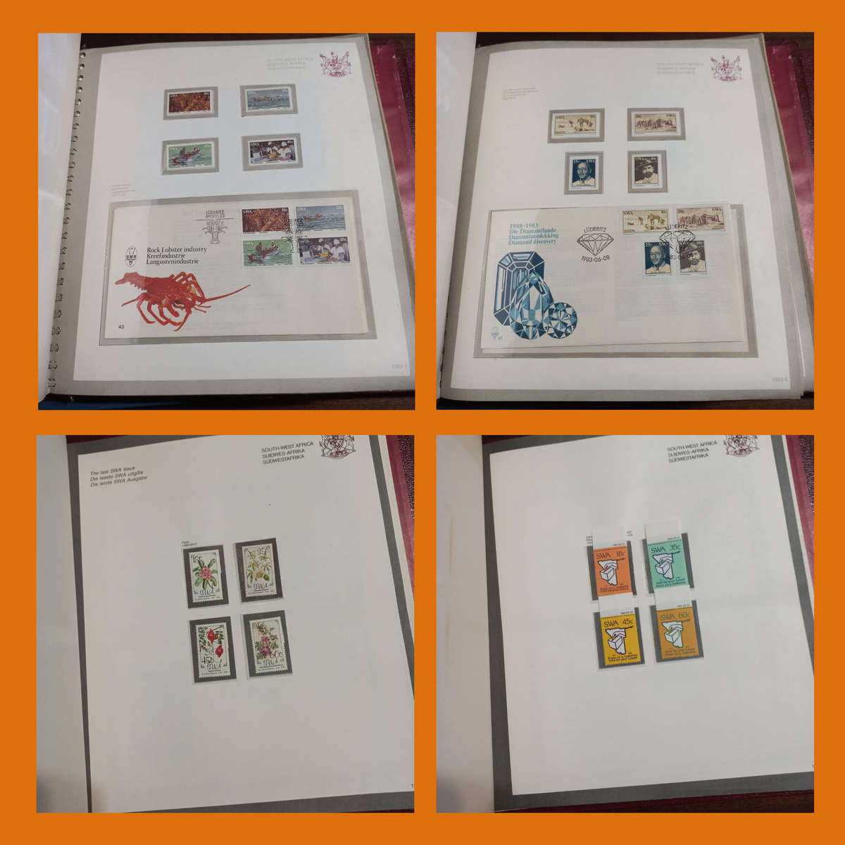 SWA 1982 to 1990 Collection in 3 Pre-Printed Albums  FDCs, Bulletins, Date Stamp And Maxi Cards