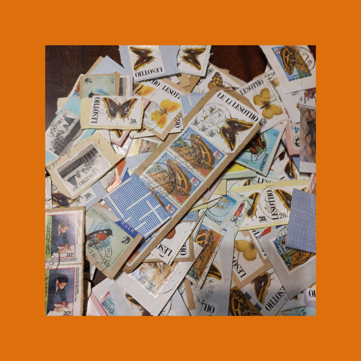 Lesotho & Basutoland  Thematic Wildlife Selection on Piece (Butterflies Prominent)