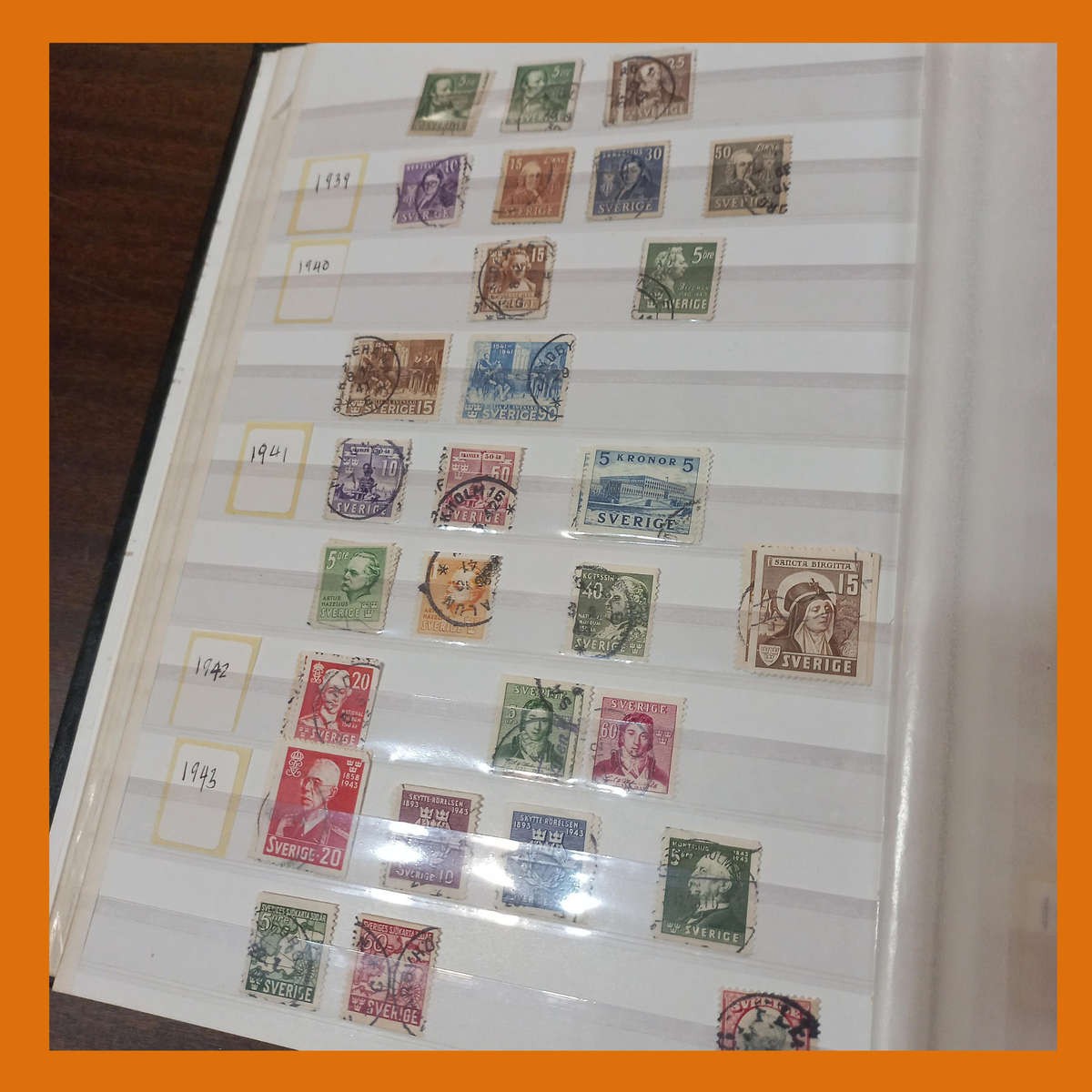 Sweden Imperial PRINZ 32 Page Stock Book  1972 to 2017