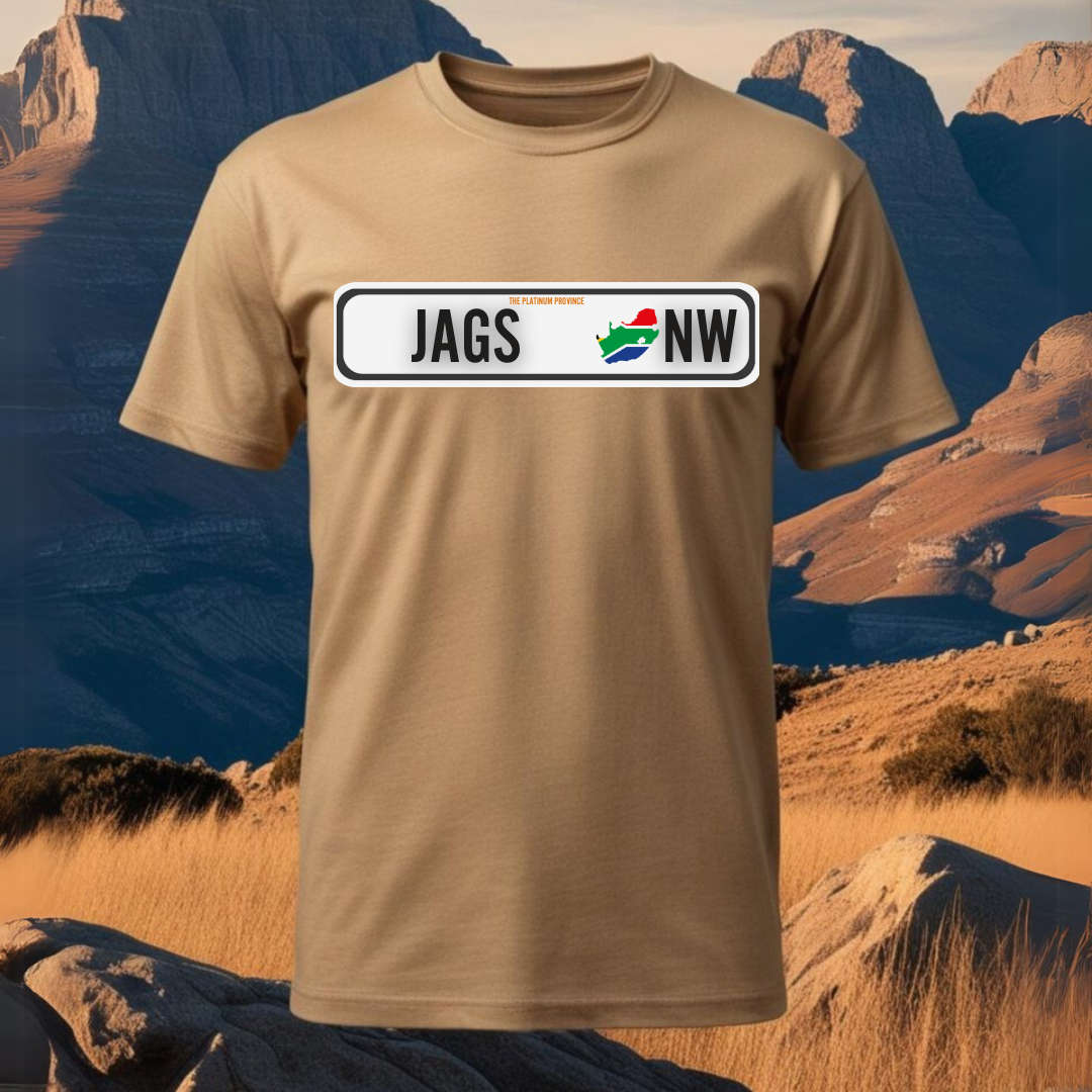 NUMBER PLATE - JAGS - Show your SA Roots - Unisex Crew Neck Tee