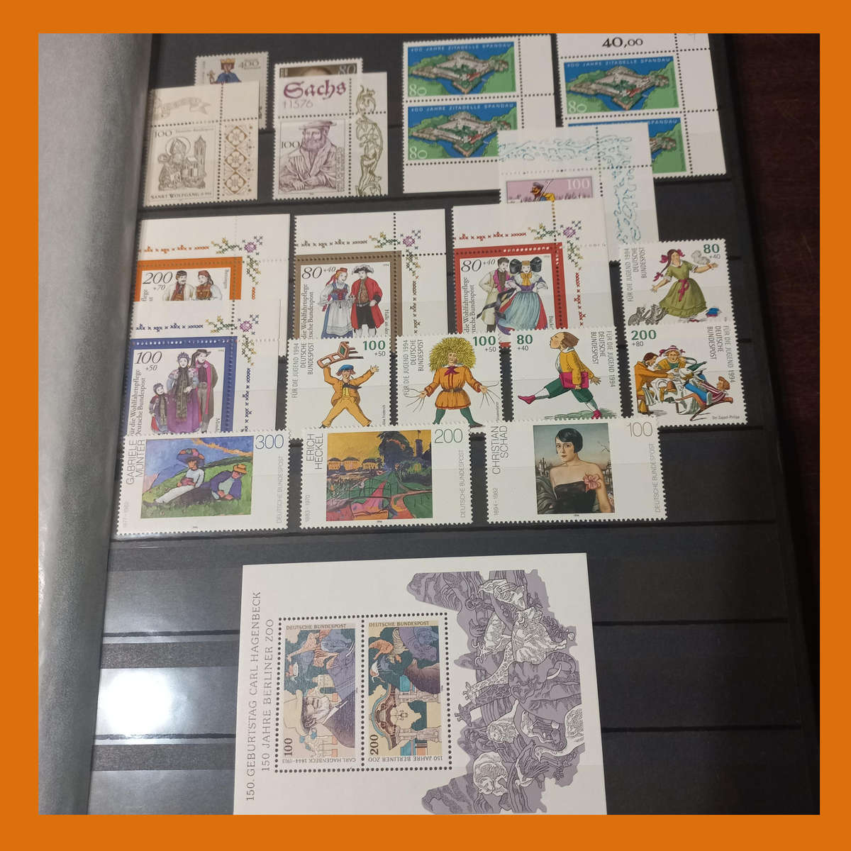 Germany Federal MINT 19902000 in Lighthouse Stock Book with Sixteen double sided Pages