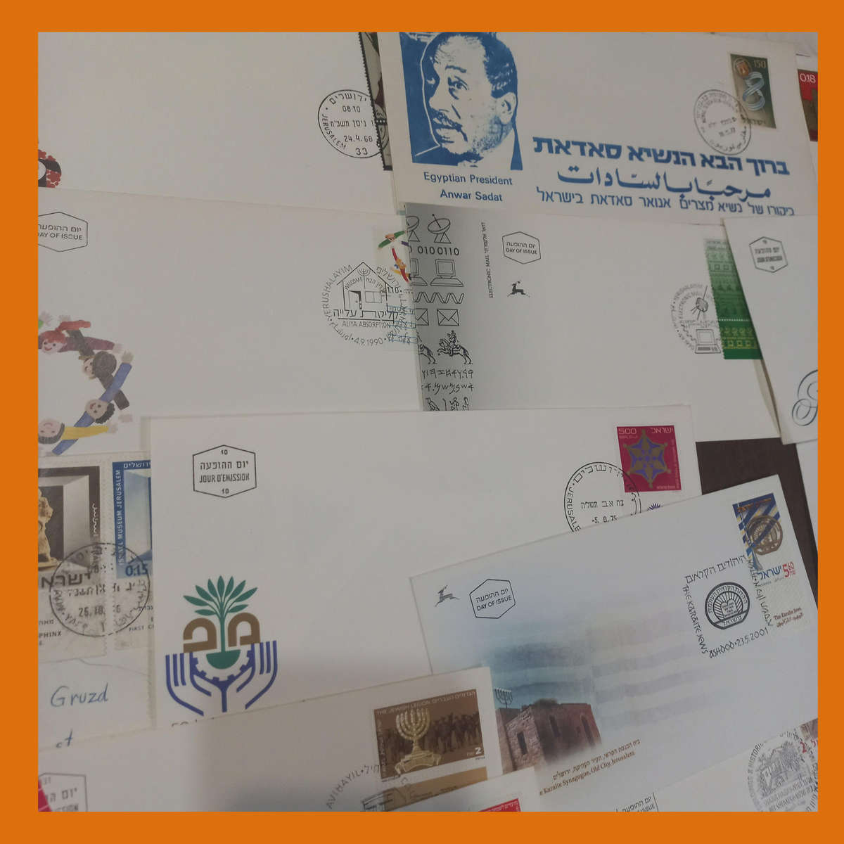 Israel First Day Covers  Approx. 80 Items from 1980s with Bulletins (620g)