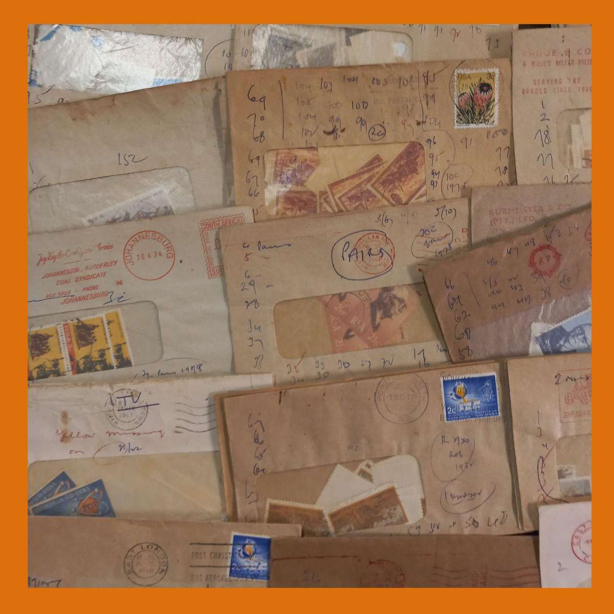 South Africa  Republic & Union Era Stamp Accumulation in Envelopes