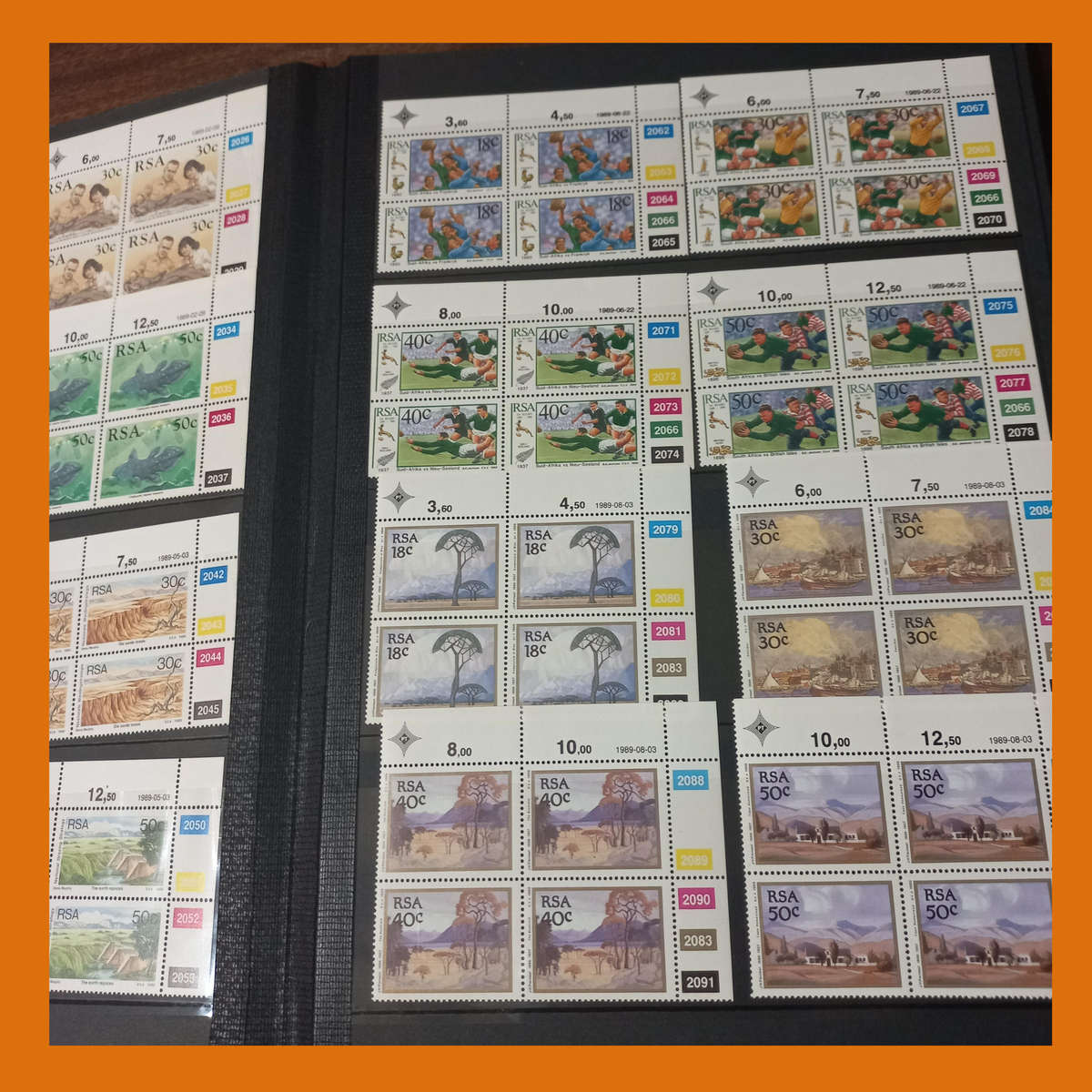 South Africa Republic Control Blocks  3 Stock Book Albums (1980s to 1995)