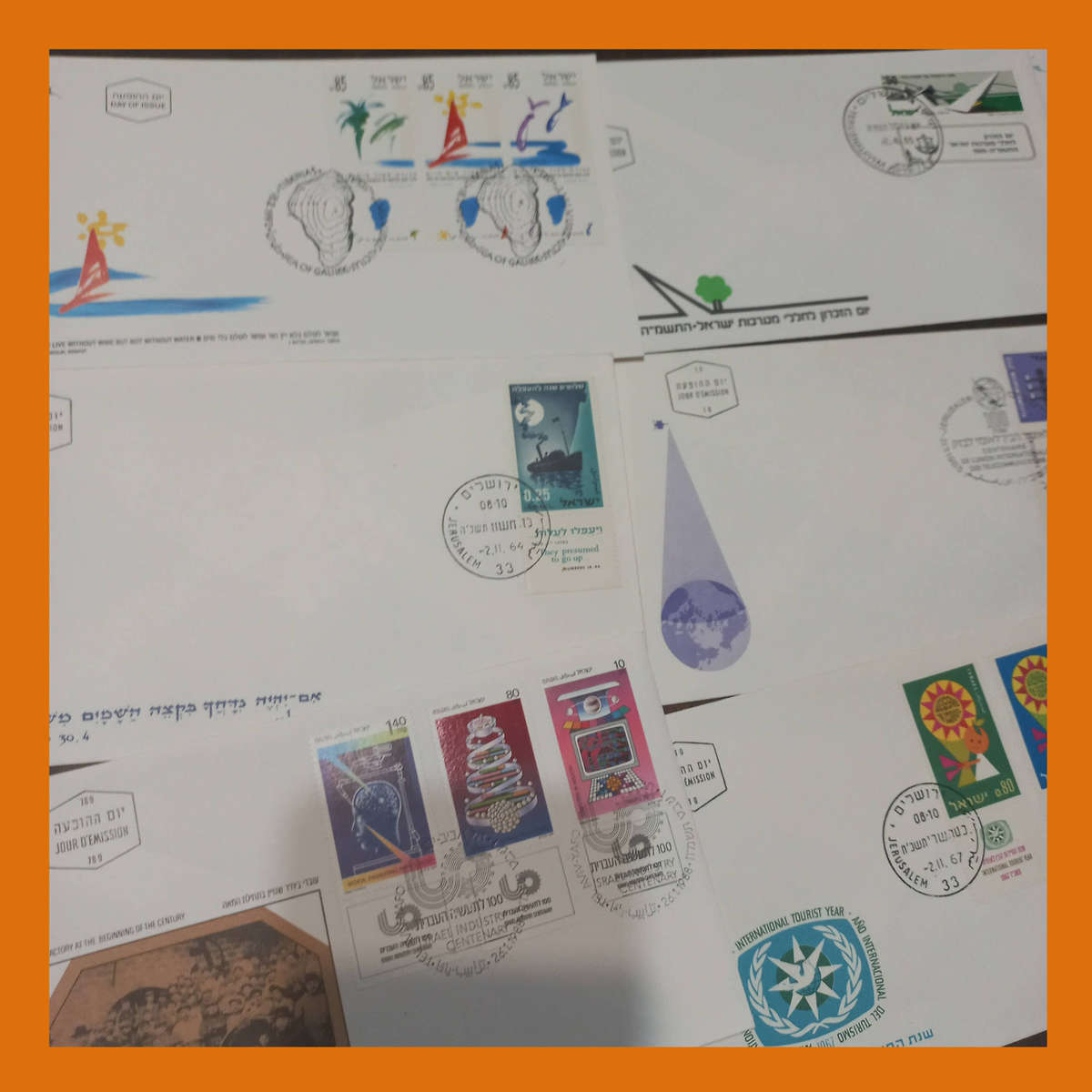 Israel First Day Covers More Than 70 Mainly 1960s Total Weight 600g