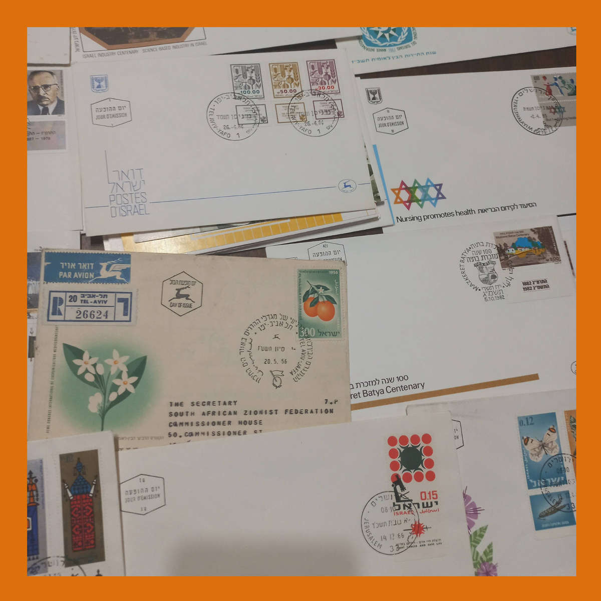 Israel First Day Covers More Than 70 Mainly 1960s Total Weight 600g