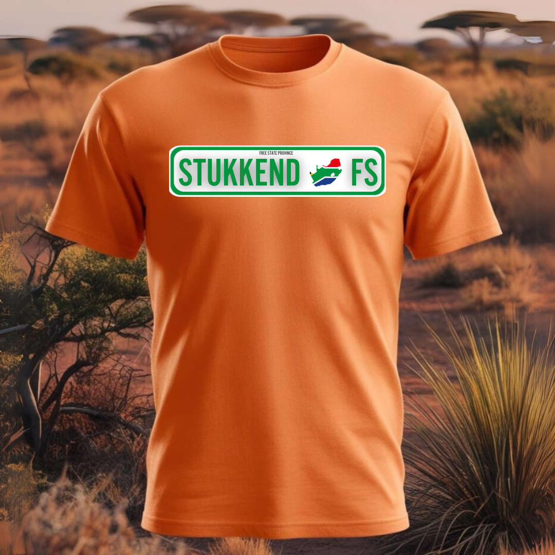 NUMBER PLATE - STUKKEND - Show your SA Roots - Unisex Crew Neck Tee