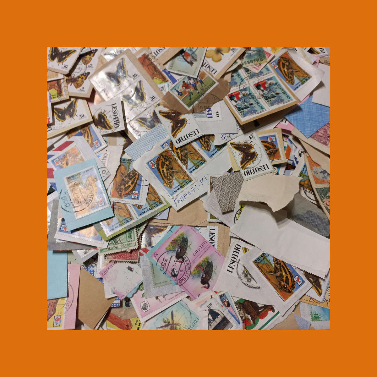 Lesotho & Basutoland  Thematic Wildlife Selection on Piece (Butterflies Prominent)