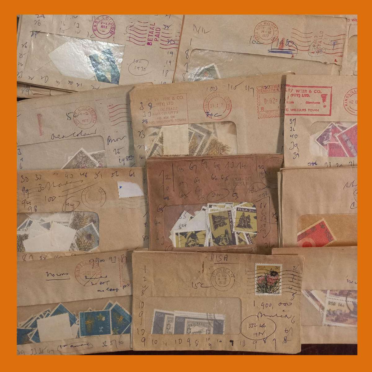 South Africa  Republic & Union Era Stamp Accumulation in Envelopes