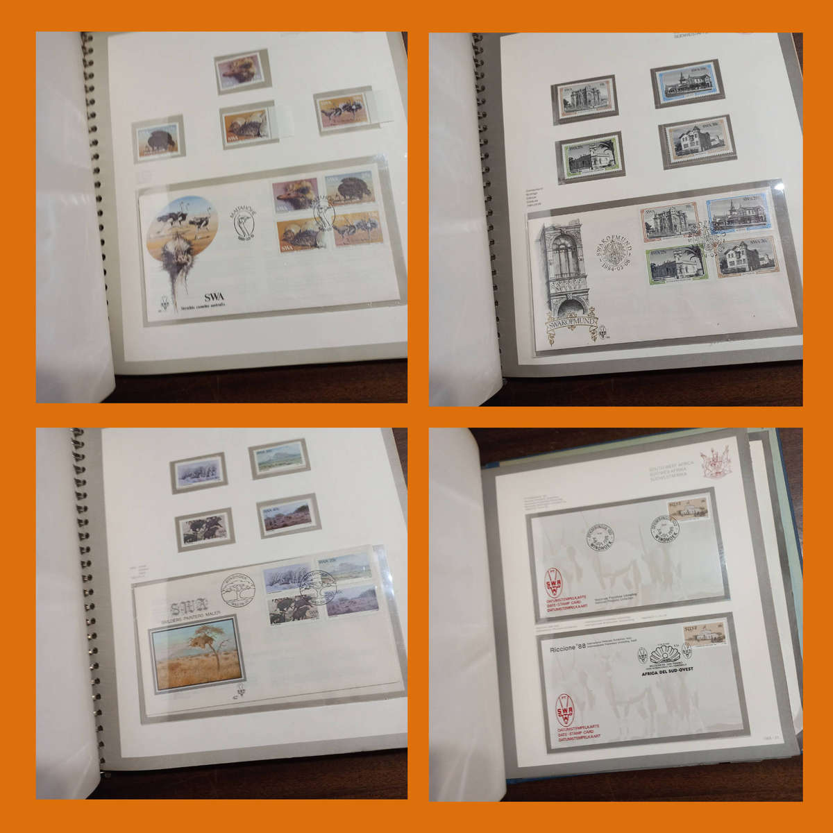 SWA 1982 to 1990 Collection in 3 Pre-Printed Albums  FDCs, Bulletins, Date Stamp And Maxi Cards