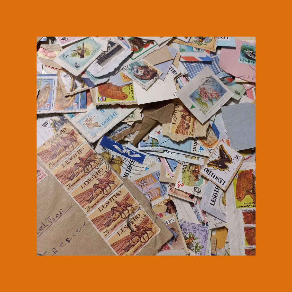 Lesotho & Basutoland  Thematic Wildlife Selection on Piece (Butterflies Prominent)