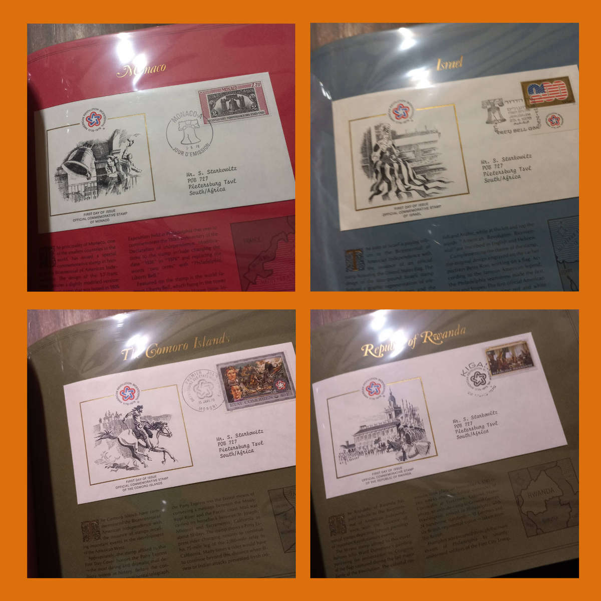 USA  American Revolution Bicentennial Limited Edition Collection Over 100 International Covers