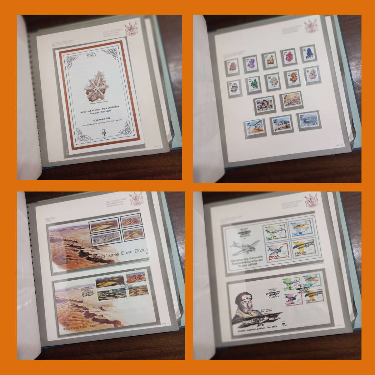 SWA 1982 to 1990 Collection in 3 Pre-Printed Albums  FDCs, Bulletins, Date Stamp And Maxi Cards