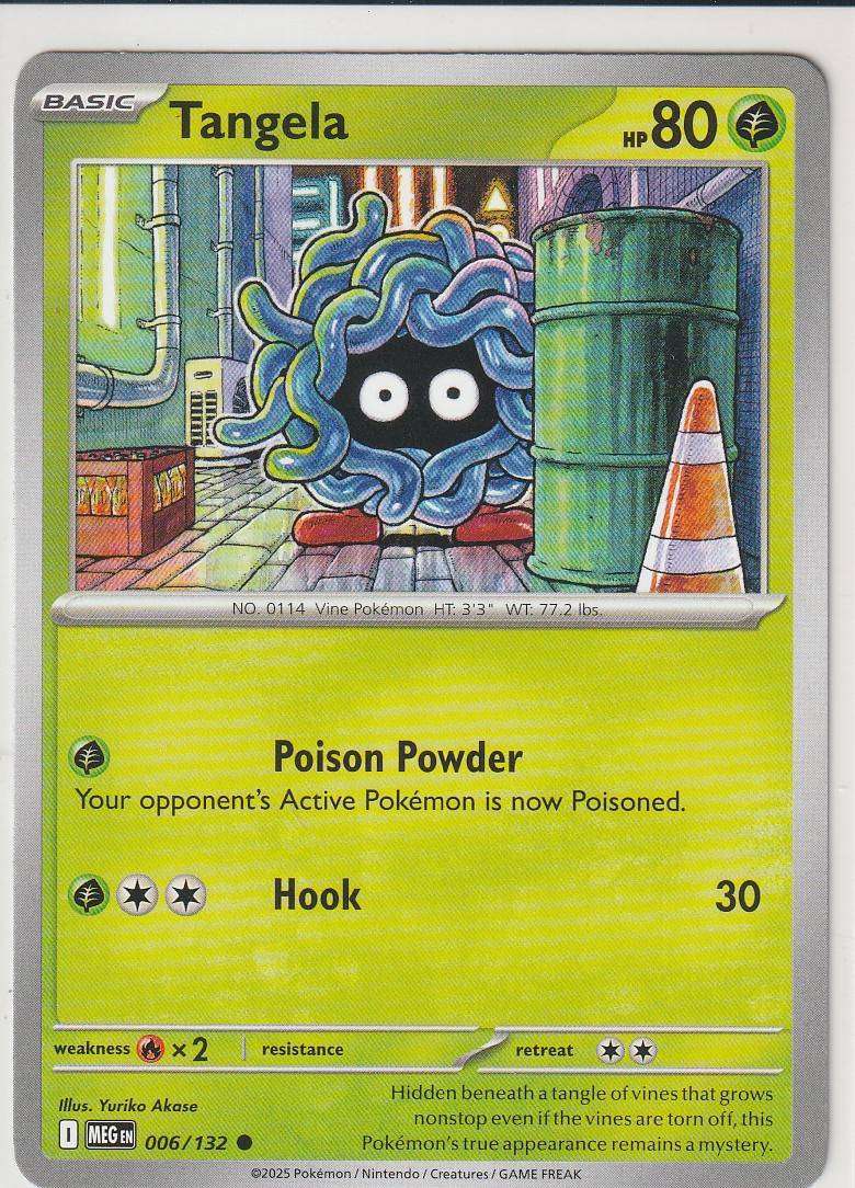 Tangela 006/132 Common Pokemon Mega Evolution English Grass