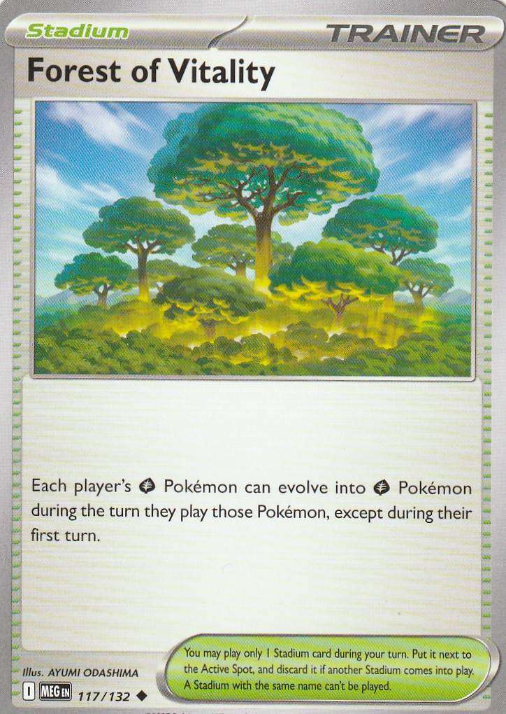 Forest of Vitality 117/132 Uncommon Pokemon Mega Evolution English Trainer Stadium