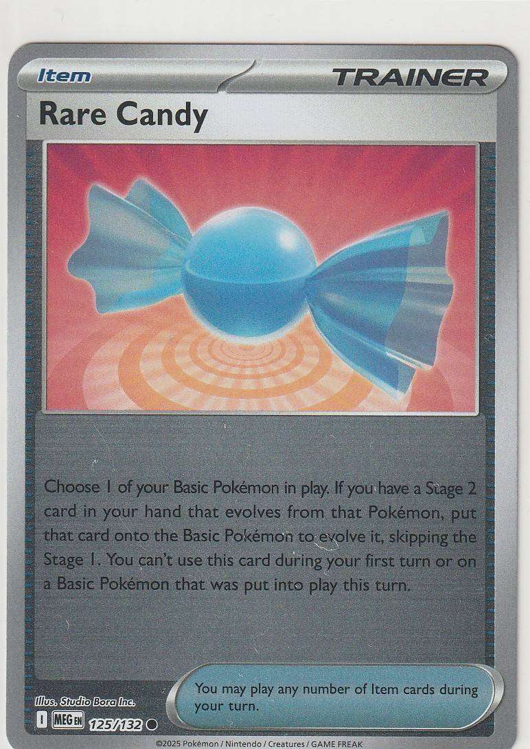 Rare Candy 125/132 Common REVERSE HOLO Pokemon Mega Evolution English Trainer Item