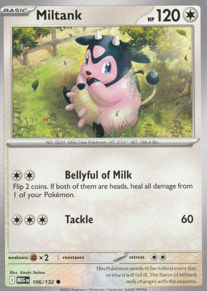 Miltank 106/132 Common Pokemon Mega Evolution English Star
