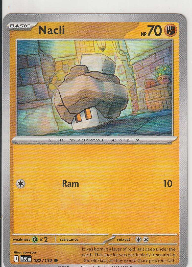 Nacli 082/132 Common Pokemon Mega Evolution English Fighting