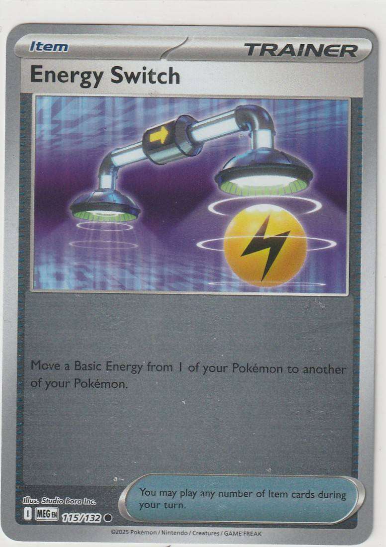 Energy Switch 115/132 Common REVERSE HOLO Pokemon Mega Evolution English Card Item Trainer