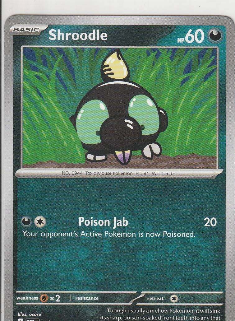 Shroodle 091/132 Common Pokemon Mega Evolution English Dark