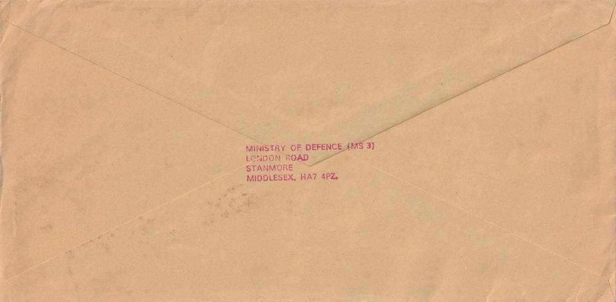 Great Britain Cover - 1984 - On her Majestys Service Ministry of Defence Certified Official Postage