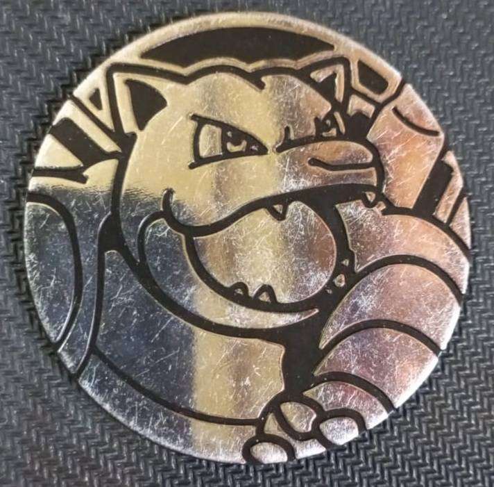 Official Pokemon TCG Coin - Oversized PLASTIC - Silver Metallic - BLASTOISE - Collect or Gameplay